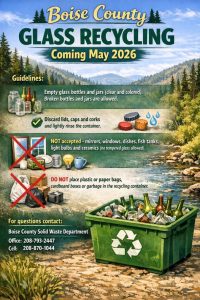 Boise County Glass Recycling (Source: Boise County Sheriff Facebook)
